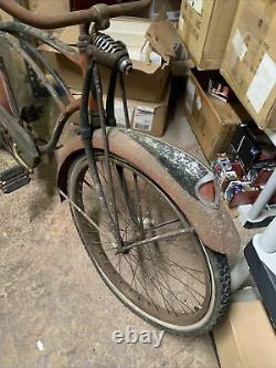 Vintage Schwinn Phantom Bike Bicycle Black and Red Cruiser Used Very Old 50s