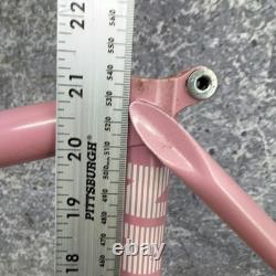 Vintage Schwinn Prelude Frame 54cm Pink Columbus Lugged Chromoly Road 700c 126mm