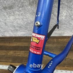 Vintage Schwinn Probe MTB Frame 23in Blue 4130 Steel USA 26in 130mm Cafe Tall