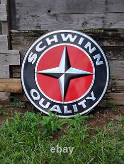 Vintage Schwinn Quality Bicycle Bike Dealership Display Sign 22