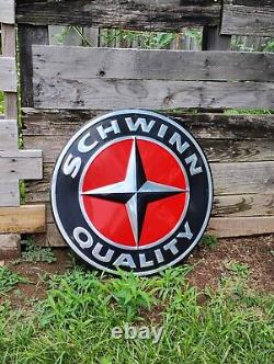 Vintage Schwinn Quality Bicycle Bike Dealership Display Sign 22