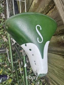 Vintage Schwinn Race Bicycle Emerald Green Seat Saddle