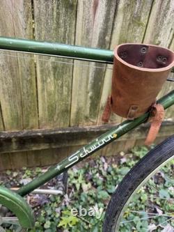 Vintage Schwinn Race Bicycle Emerald Green Seat Saddle