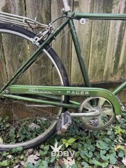 Vintage Schwinn Race Bicycle Emerald Green Seat Saddle