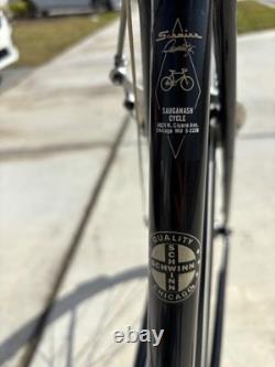 Vintage Schwinn Racer Bicycle Black Steel Frame with Fenders Sauganash Cycle