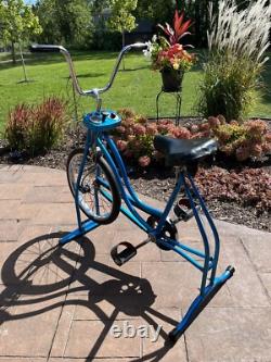 Vintage Schwinn Rare Cobalt Blue Exerciser Bicycle
