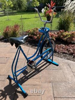 Vintage Schwinn Rare Cobalt Blue Exerciser Bicycle