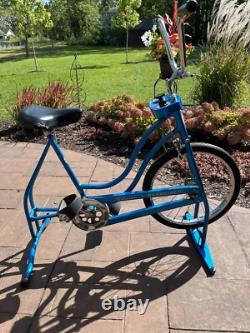 Vintage Schwinn Rare Cobalt Blue Exerciser Bicycle