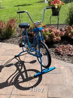 Vintage Schwinn Rare Cobalt Blue Exerciser Bicycle