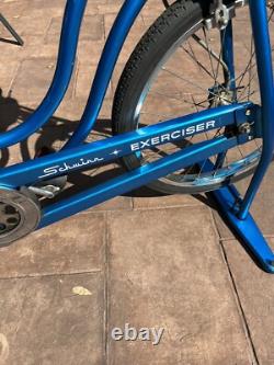 Vintage Schwinn Rare Cobalt Blue Exerciser Bicycle