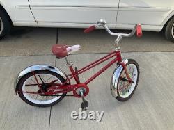 Vintage Schwinn Red Pixie Bicycle Original 46 x 29