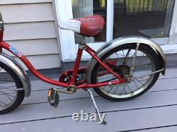 Vintage Schwinn Red Pixie Bicycle Original 46 x 29