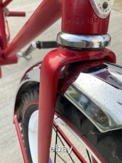 Vintage Schwinn Red Pixie Bicycle Original 46 x 29