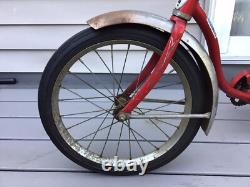 Vintage Schwinn Red Pixie Bicycle Original 46 x 29