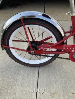Vintage Schwinn Red Pixie Bicycle Original 46 x 29