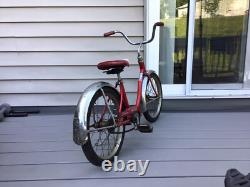 Vintage Schwinn Red Pixie Bicycle Original 46 x 29