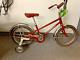 Vintage Schwinn Red Pixie Bicycle Original Training Wheels Super Nice Look