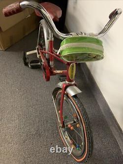 Vintage Schwinn Red Pixie Bicycle Original Training Wheels Super Nice Look