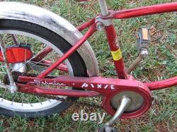 Vintage Schwinn Red Pixie Kids Bike Bicycle Original needs tires