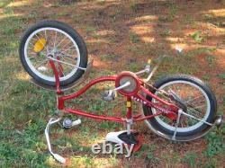 Vintage Schwinn Red Pixie Kids Bike Bicycle Original needs tires