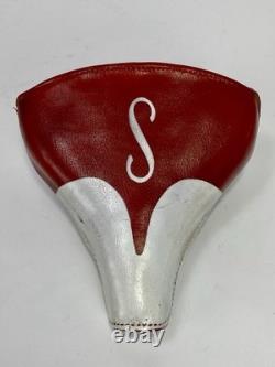 Vintage Schwinn Red S Mesinger USA Bicycle Seat Spring Saddle 8 Kids 1970s