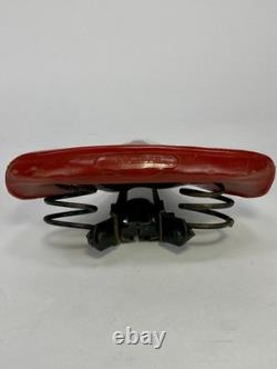 Vintage Schwinn Red S Mesinger USA Bicycle Seat Spring Saddle 8 Kids 1970s