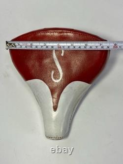 Vintage Schwinn Red S Mesinger USA Bicycle Seat Spring Saddle 8 Kids 1970s