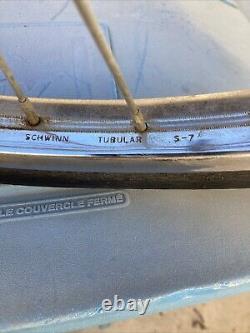 Vintage Schwinn S-7 26 wheel set Withkenda Tires-Heavy Gauge Spokes Tandem Twinn