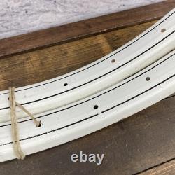 Vintage Schwinn S7 24 1 3/4 Tubular Bicycle Rims White 24 NOS MIddleweight Hoop