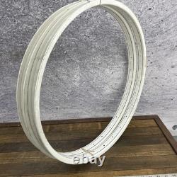 Vintage Schwinn S7 24 1 3/4 Tubular Bicycle Rims White 24 NOS MIddleweight Hoop