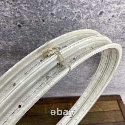 Vintage Schwinn S7 24 1 3/4 Tubular Bicycle Rims White 24 NOS MIddleweight Hoop