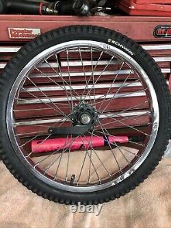 Vintage Schwinn Scrambler Araya 7c 20x2.125 Steel Chrome Wheel/tire Shimano Mx