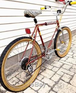 Vintage Schwinn Sidewinder Mountain Bike Mens 26 Gold Ukai 1982 Sierra Rare MTB