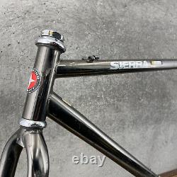 Vintage Schwinn Sierra Frame Set 20.5 in Black Chrome 4130 CRMO Ding MTB 26