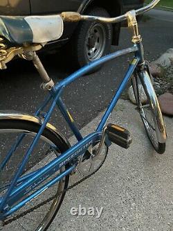 Vintage Schwinn Speedster Humpback Frame Bicycle Bike Blue Classic