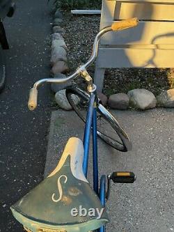 Vintage Schwinn Speedster Humpback Frame Bicycle Bike Blue Classic