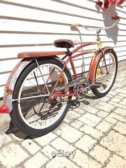 Vintage Schwinn Spitfire Balloon Tire Straight Bar Cruiser Boys 24 Bike