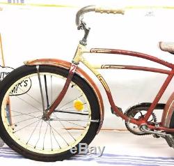 Vintage Schwinn Spitfire Balloon Tire Straight Bar Cruiser Boys 24 Bike