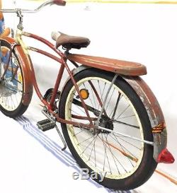 Vintage Schwinn Spitfire Balloon Tire Straight Bar Cruiser Boys 24 Bike