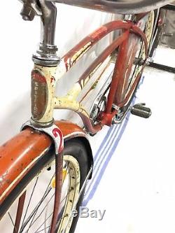 Vintage Schwinn Spitfire Balloon Tire Straight Bar Cruiser Boys 24 Bike