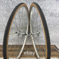 Vintage Schwinn Sports Tourer Wheels 27in Wheelset Weinmann 36H Rims 123mm 72