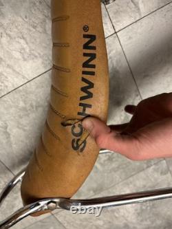 Vintage Schwinn Sting-Ray Banana Seat Rare Brown with Metal Tag Emblem- Chrome