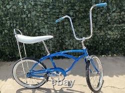 Vintage Schwinn Sting-Ray Blue 20 Wheel Bike Banana Pearlie Seat Adult/Kids