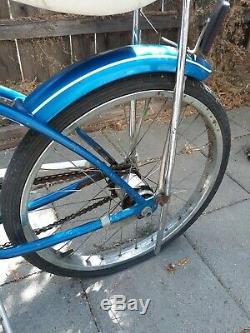 Vintage Schwinn Sting Ray Fair Lady Bicycle Girl Bike 1980 Blue Flower Seat Used