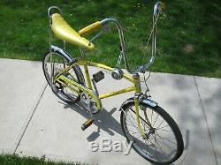 Vintage Schwinn Sting Ray Fastback Stik Shift Muscle Bike Bicycle October 1972