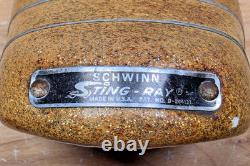 Vintage Schwinn Sting-Ray Gold Glitter Banana Seat Made USA Original 1970s