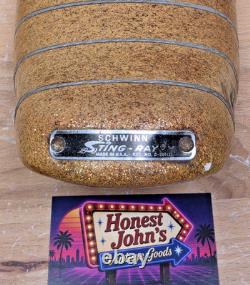 Vintage Schwinn Sting-Ray Gold Glitter Banana Seat Made USA Original 1970s