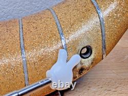 Vintage Schwinn Sting-Ray Gold Glitter Banana Seat Made USA Original 1970s