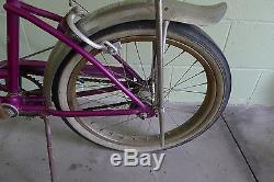 Vintage Schwinn Sting-Ray Slik Chik Purple Bike Bicycle All Original