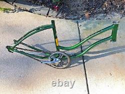 Vintage Schwinn Stingray 1971 Frame Green Slik Chik 20